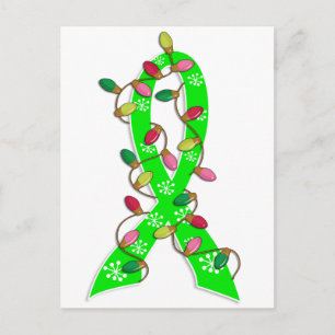 Lyme Disease Christmas Lights Ribbon Feiertagspostkarte