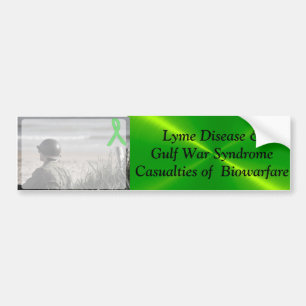 Lyme Disease Golfkrieg Syndrome, Biowarfare Bumper Autoaufkleber