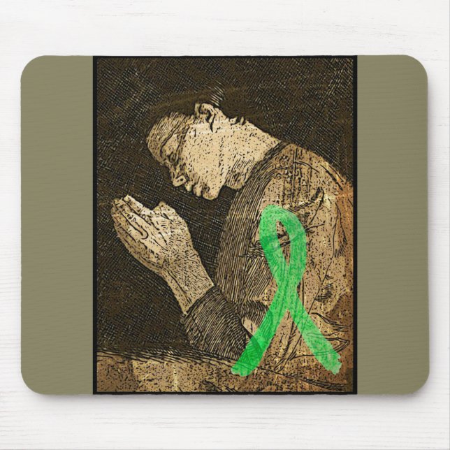 Lyme Disease Ribbon Praying Mouse Pad Mousepad (Vorne)