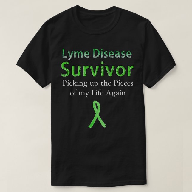 Lyme Disease Survivor Black Tshirt (Design vorne)
