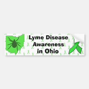 Lyme-Erkrankung Bewusstsein im Ohio-Autoaufkleber Autoaufkleber