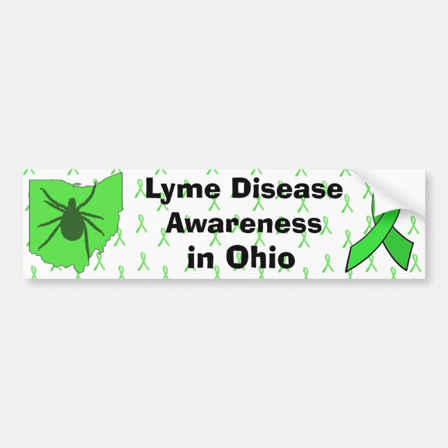 Lyme-Erkrankung Bewusstsein im Ohio-Autoaufkleber Autoaufkleber (Vorne)
