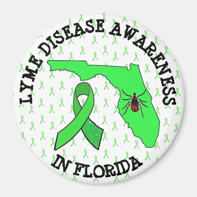Lyme-Erkrankung Bewusstsein in Florida Magnet (Vorne)