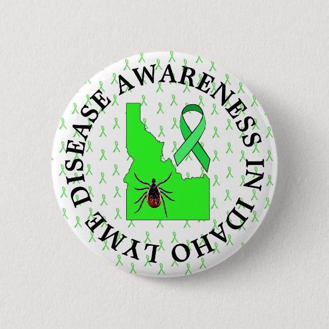 Lyme-Erkrankung Bewusstsein in Idaho Button (Vorderseite)