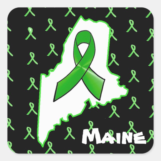 Lyme-Erkrankung Bewusstsein in Maine-Aufkleber Quadratischer Aufkleber (Vorderseite)