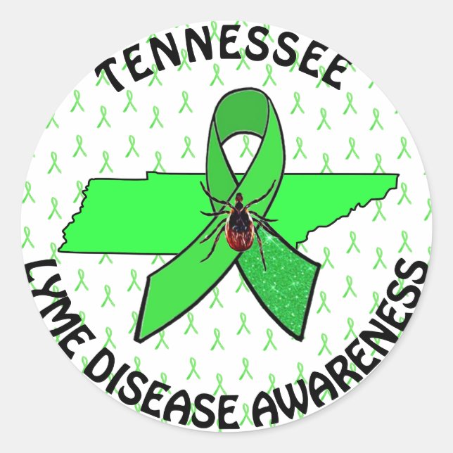 Lyme-Erkrankung Bewusstsein in Tennessee-Aufkleber Runder Aufkleber (Vorderseite)