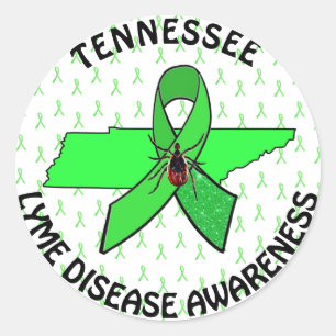 Lyme-Erkrankung Bewusstsein in Tennessee-Aufkleber Runder Aufkleber