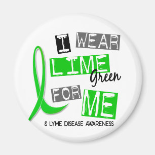Lyme-Erkrankung ich trage Limettengrün für mich 37 Magnet