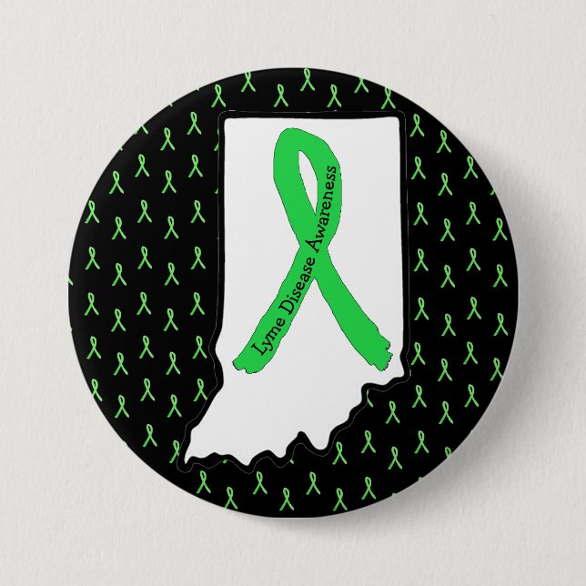 Lyme-Erkrankung in Indiana-Knopf Button (Vorderseite)