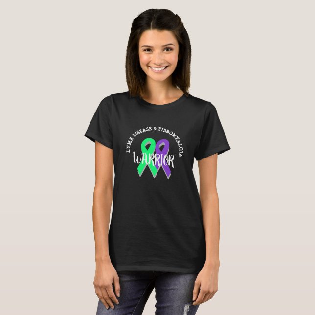 Lyme-Erkrankung und Fibromyalgie Warrior-Shirt T-Shirt (Vorne ganz)