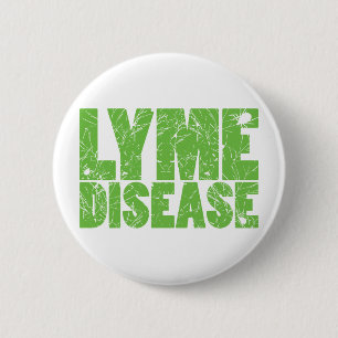 Lyme grünen "Lyme-Borreliose" Entwurf mit Ticken Button