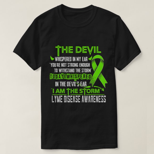 Lyme-Krankheit Bewusstsein ich bin der Sturmtebel T-Shirt (Design vorne)