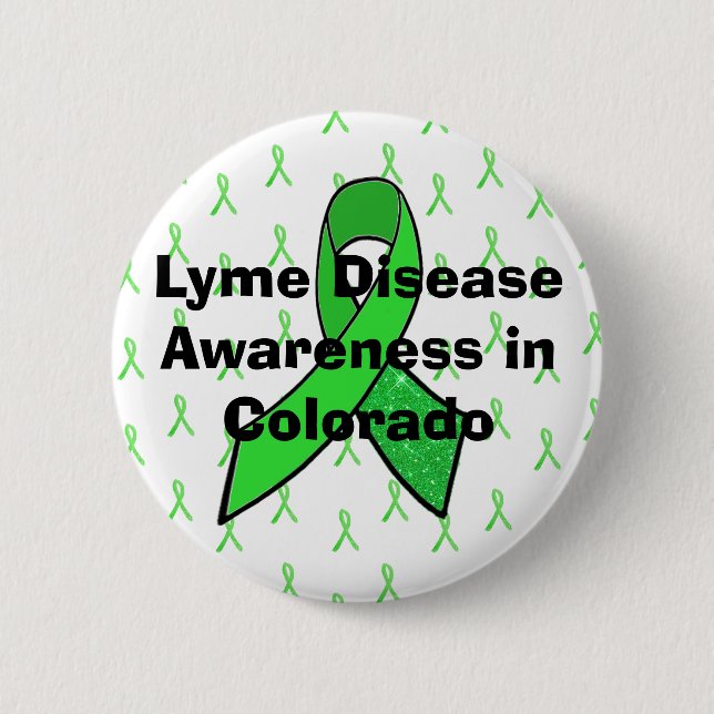 Lyme-Krankheit Bewusstsein in Colorado-Taste Button (Vorderseite)