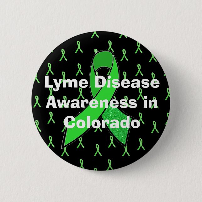 Lyme-Krankheit Bewusstsein in Colorado-Taste Button (Vorderseite)