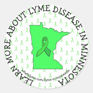 Lyme-Krankheit Bewusstsein in Minnesota-Aufklebern Runder Aufkleber