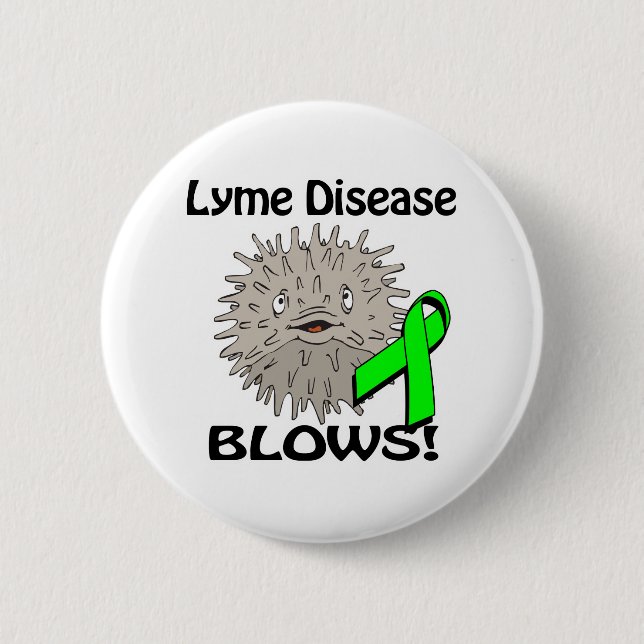 Lyme-Krankheit bläst Bewusstseinsbildung Button (Vorderseite)