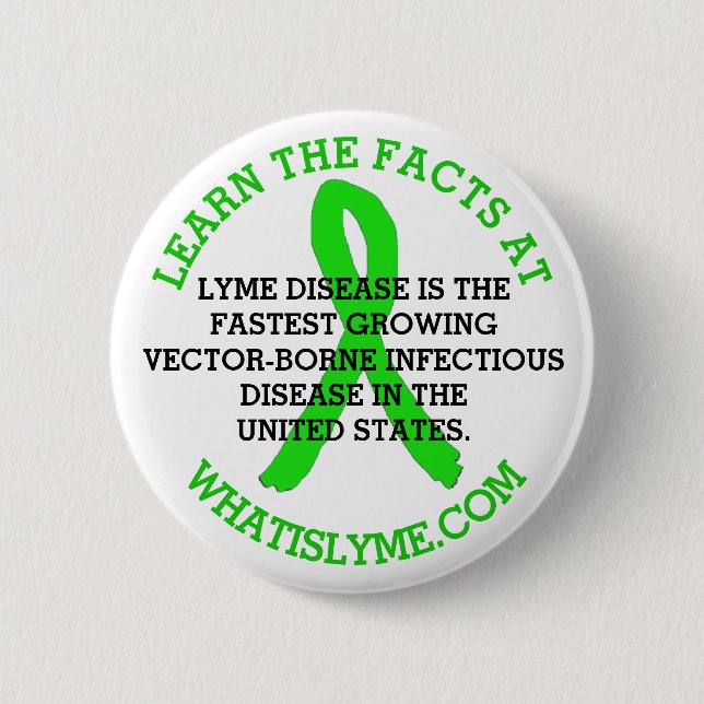 Lyme-Krankheit Schaltfläche Fakten Button (Vorderseite)