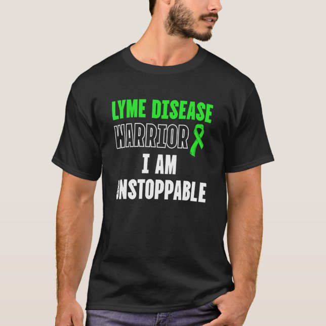 Lyme-Krankheit Survivor-Krieger-Bewusstsein T-Shirt (Vorderseite)