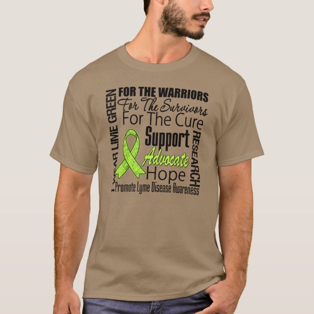 Lyme Krankheit trage ich Limonen grünen T-Shirt (Vorderseite)