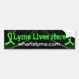 Lyme lebt hier Lyme Awareness Autoaufkleber