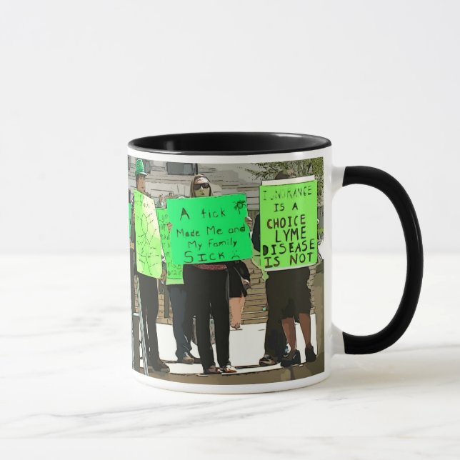 Lyme lebt hier Lyme Disease Awareness Cup Tasse (Rechts)