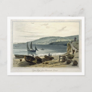 Lyme Regis, aus Charmouth, Dorset, aus "A Voyage" Postkarte