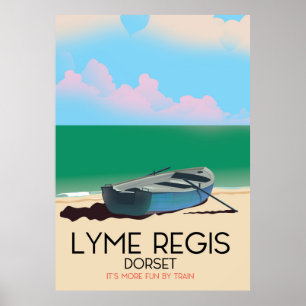 Lyme Regis, Dorset Vintage-Reiseplakat. Poster