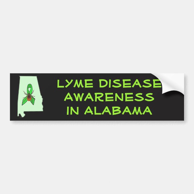 Lyme-Syndrom im Autoaufkleber Alabama (Vorne)