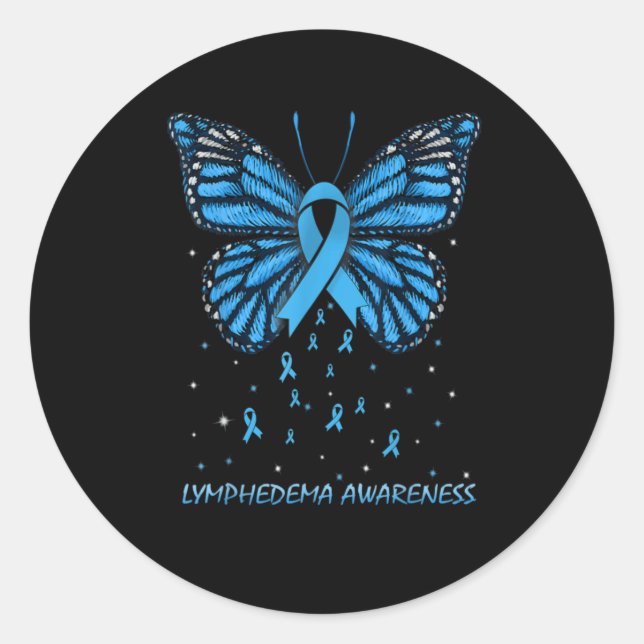 Lymedema Awareness Butterfly Runder Aufkleber (Vorderseite)