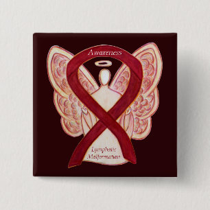 Lymphatische Malformation Bewusstsein Ribbon Angel Button
