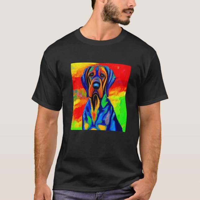 Lymphe Bluthund Welpen Pop T-Shirt (Vorderseite)