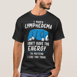 Lymphödem Warrior Dog Lymphodema Patienten Aware T-Shirt