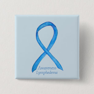 Lymphodemisches Button zur Bewusstseinsbildung Rib