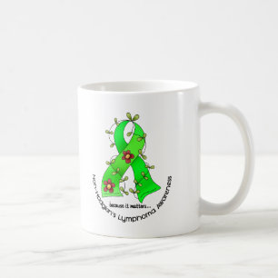 Lymphom-Bewusstsein Non-Hodgkins BLUMEN-BAND 1 Tasse