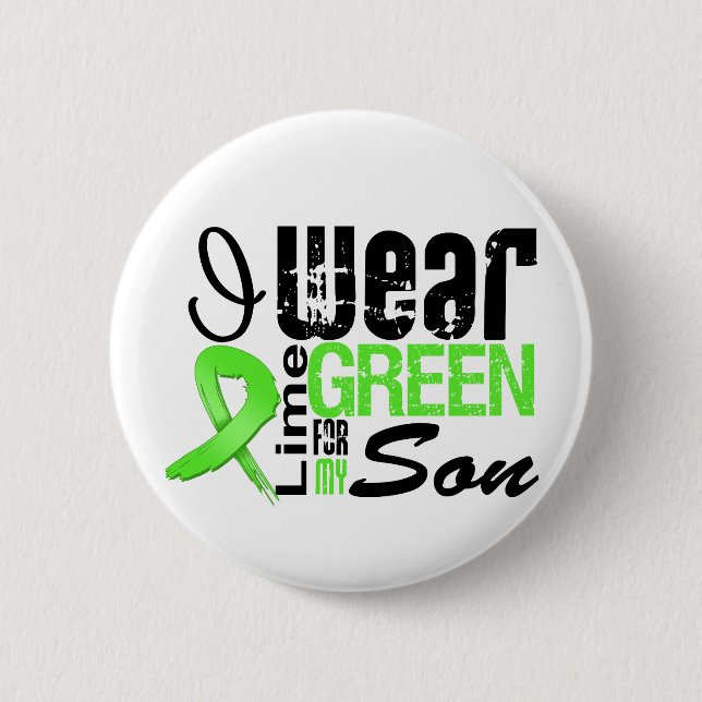 Lymphom I Wear Lime Green Ribbon SON Button (Vorderseite)