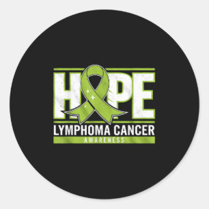 Lymphom Krebs Bewusstsein Monat Grüne Band Hoffnun Runder Aufkleber