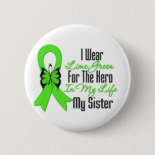 Lymphom Krebs Ribbon Mein Held meine Schwester Button