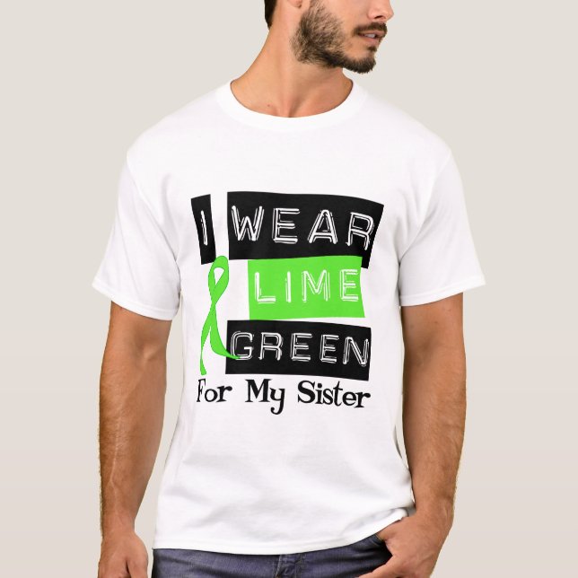 Lymphom-Limone grüne Band-Schwester T-Shirt (Vorderseite)