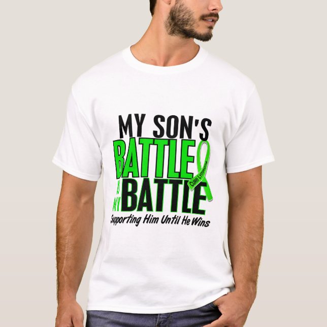 Lymphom mein Kampf zu 1 Sohn T-Shirt (Vorderseite)