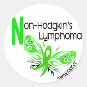 Lymphom Non-Hodgkins BUTTERFLY 3.1 Runder Aufkleber