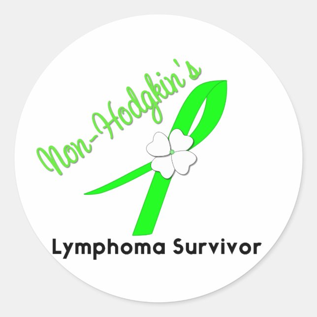 Lymphom - Non-Hodgkins Survivor Runder Aufkleber (Vorderseite)