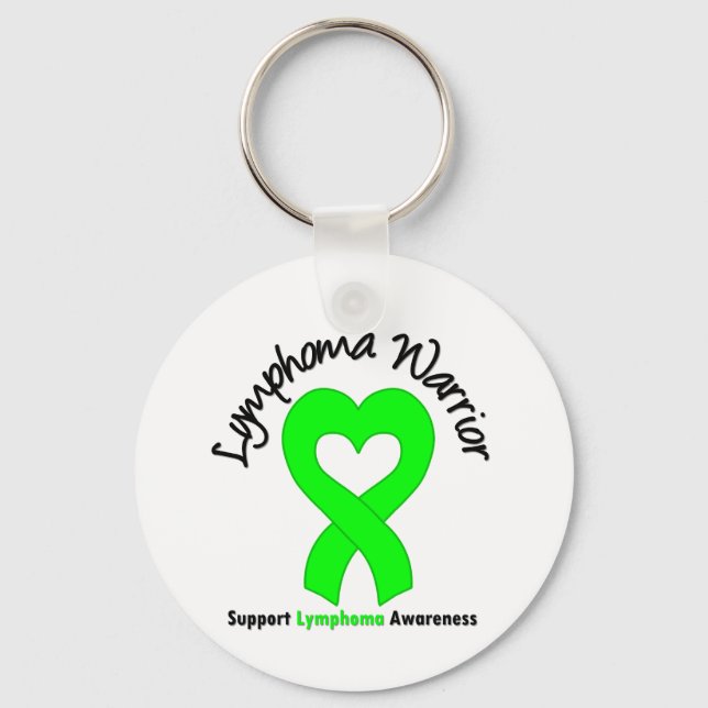 Lymphom Warrior Herz Schlüsselanhänger (Vorderseite)
