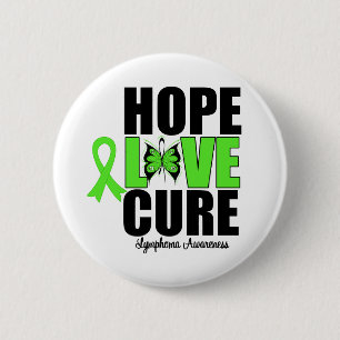 Lymphoma Awareness Hope Love Cure Button