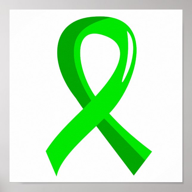Lymphoma Lime Green Ribbon 3 Poster (Vorne)