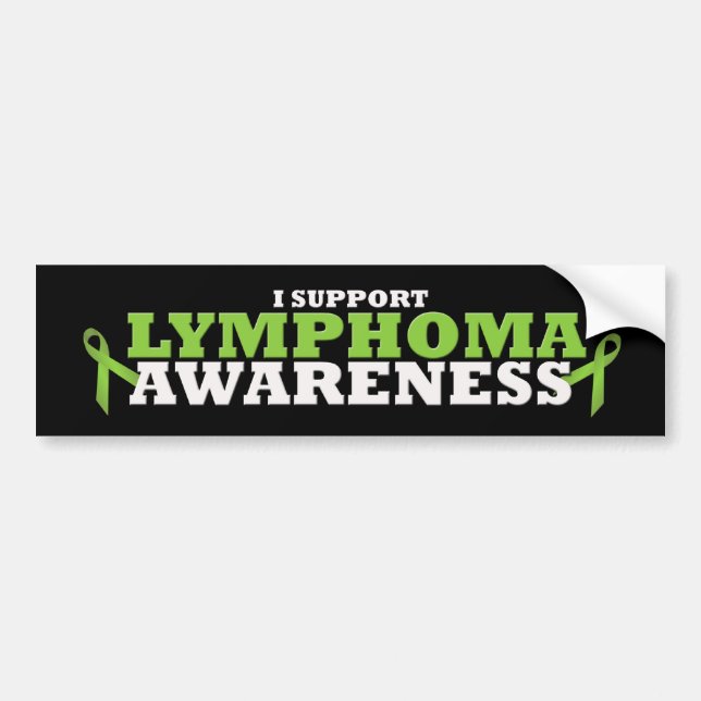 Lymphoma Lime Green Support Ribbon Autoaufkleber (Vorne)