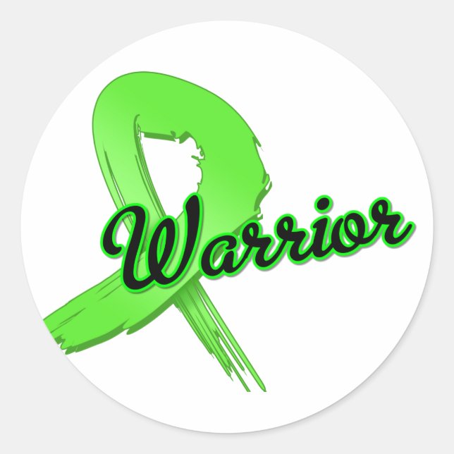 Lymphoma Warrior Grunge Ribbon Runder Aufkleber (Vorderseite)