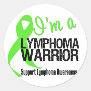 Lymphoma Warrior Runder Aufkleber