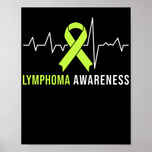 Lymphomen Bewusstsein Herzschlag Poster