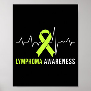 Lymphomen Bewusstsein Herzschlag Poster