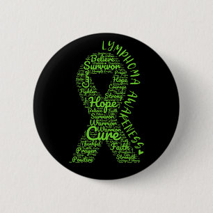 Lymphomen Bewusstsein Lime Green Ribbon mit positi Button